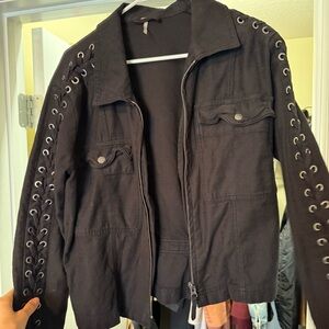 Free people Jacket with Lace-Up Sleeves
